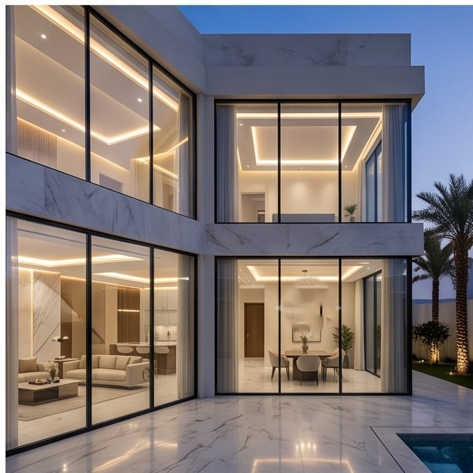 منزل عصري في الرياض مع ديكورات جبس بورد مميزة